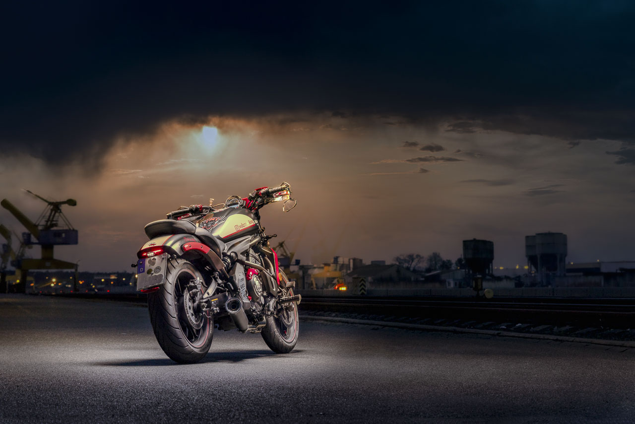 Motorrad shooting Farbe