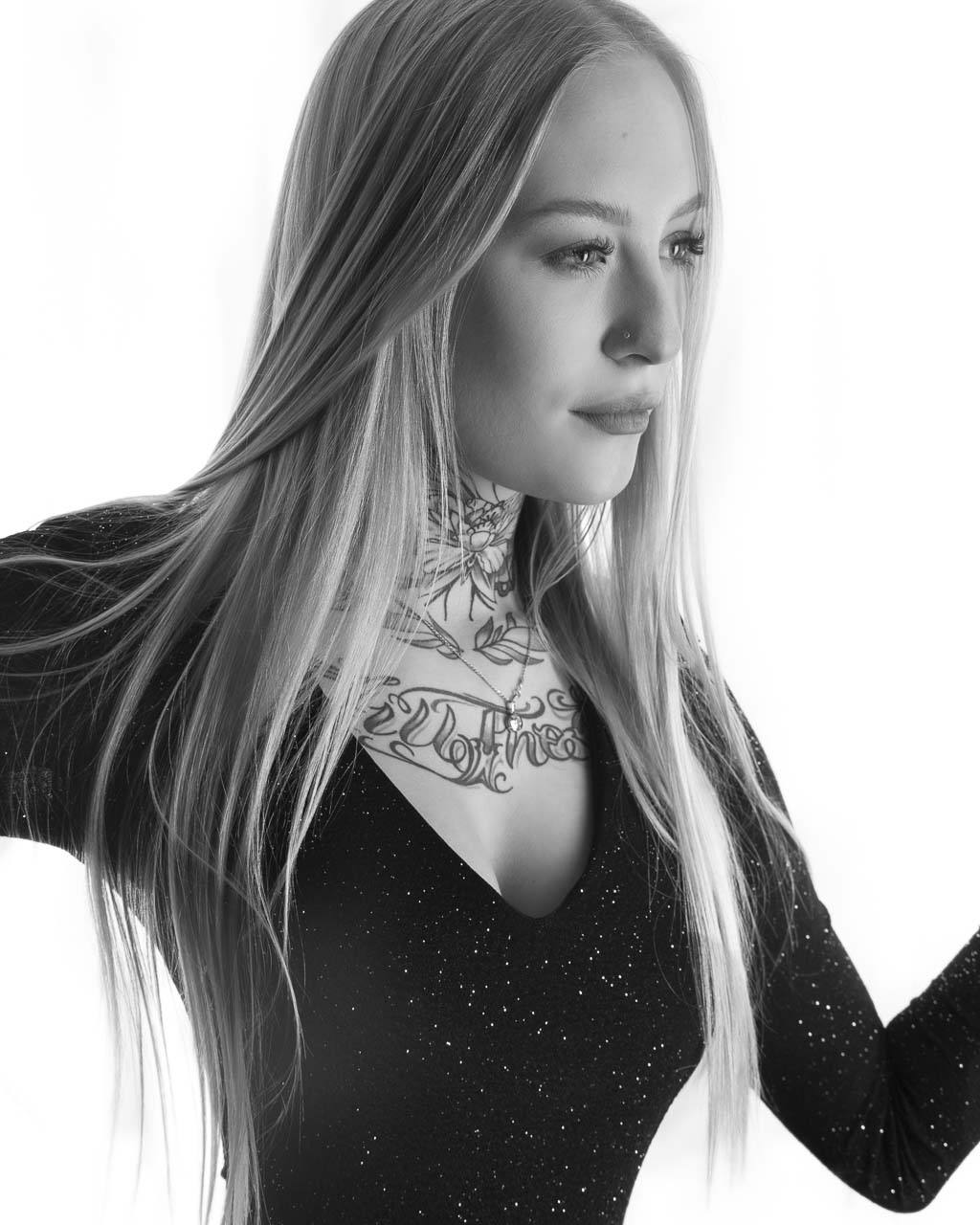 Portrait high key fashion